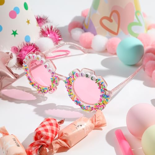 YOGFIT Round Flower Sunglasses for Kids - Cute Birthday Party Accessory