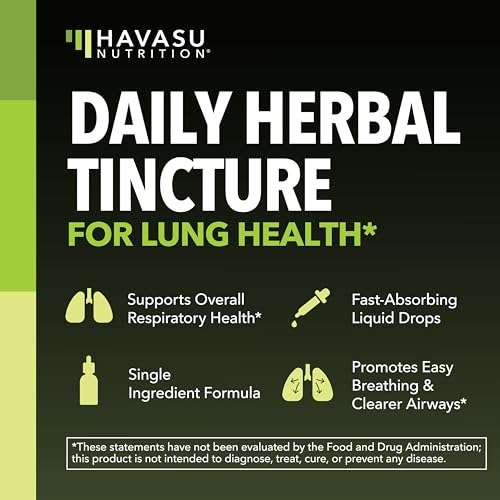 Organic Mullein Leaf Extract for Lung Support - Liquid Drops, 2 Fl Oz