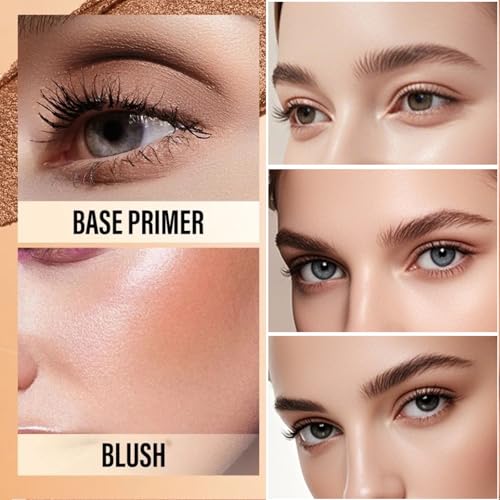 Metallic Eyeshadow with Brush - Long-Wear Shimmer Makeup