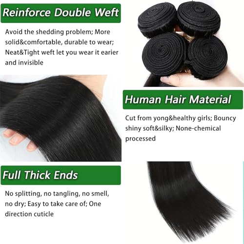 12A Brazilian Virgin Hair Bundles Straight 18-24 Inch