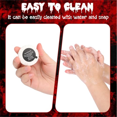 6 IN 1 Fake Blood Kit£¬Fake Blood 1.69oz X2 + Coagulated Blood 1.41oz+Spray Head+Dripping Head+Soap+Sponge¡¼Washable¡½¡¼Realistic Effect¡½¡¼Skin Friendly¡½Professional Fake Blood Makeup Kit£¬Fresh+Dark