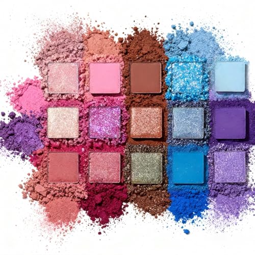 Frozen 55-Well Eye Shadow Palette with Blush & Highlighter