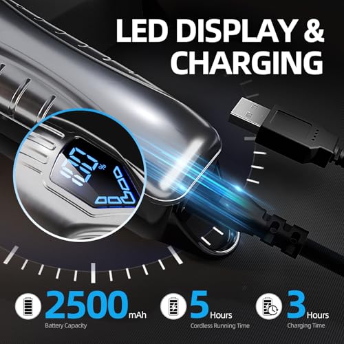 Chicclly Cordless Hair Clippers for Men & Women - Low Noise