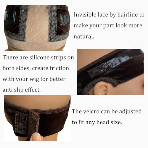 Adjustable Velvet Wig Grip Band with Non-Slip Silicone