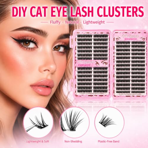 60D Lash Clusters DIY Eyelash Extensions Kit - 332Pcs Fluffy