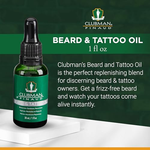 Clubman Pinaud Beard and Tatoo Oil, 1 oz