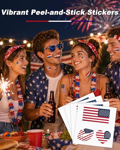 Red White Blue Face Paint Sticks - 2PC Patriotic 4th July