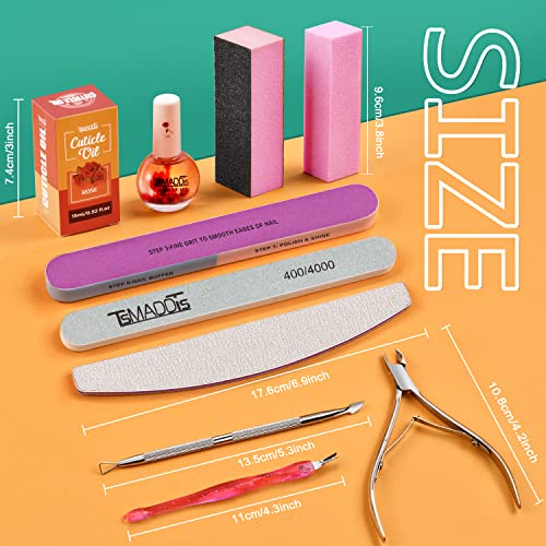 Professional Nail Care Kit with Files, Buffers, and Cuticle Oil