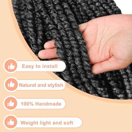 8 Packs Passion Twist Hair 24 Inch Pre-twisted Crochet Passion Twist Hair Ombre Grey Synthetic Pre Looped Passion Twist Crochet Braids Bohemian Crochet Hair