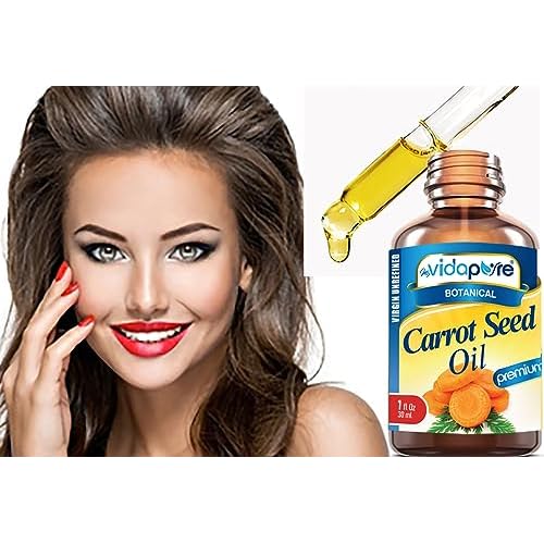 MYVIDAPURE CARROT SEED OIL WILD GROWTH Daucus Carota 100% Pure VIRGIN UNREFINED Undiluted for Skin, Face, Hair, Lip and Nail Care (1 Fl Oz)