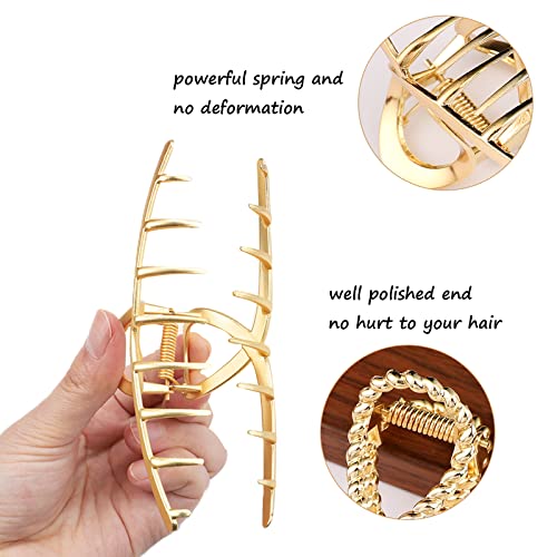 Mehayi 3Pc Metal Large Claw Clips for Thick Hair