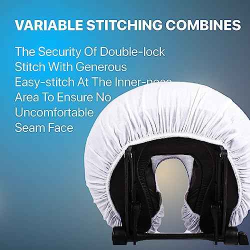 Acuforce Massage Face Rest Cradle Cover Patented Face Pillow Covers | 100% Cotton & Seamless | Crescent Cover Fits Massage Table & Chair Cushions (5 Pack, White)