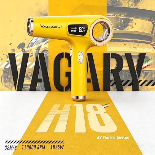 VAGARY High Speed Ionic Hair Dryer with Diffuser - 110000 RPM