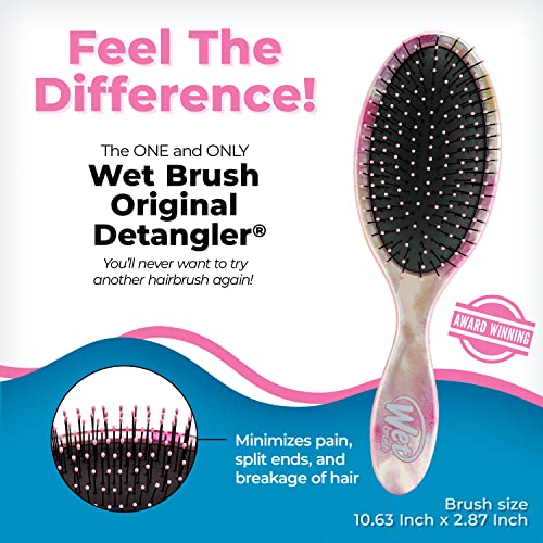Wet Brush Original Detangler Hair Brush, Tie Dye Blush - Ultra-Soft IntelliFlex Bristles - Detangling Brush Glide Through Tangles With Ease For All Hair Types - For Women, Men, Wet & Dry Hair