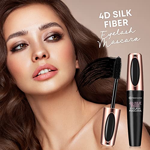 4D Silk Fiber Lash Mascara Waterproof & Long-Lasting, 2 Pack