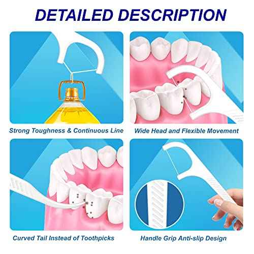 Portable Dental Floss 6 Cases, 140 Count Adult Floss Sticks in Box, Best Tool for Cleaning Teeth and Oral Care, Portable Travel Floss Picks Perfect for Home,Dinners,Dating,Travel,Hotels.(Mixed Pack)