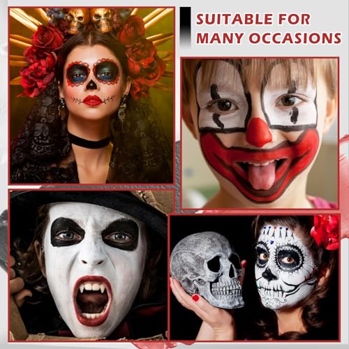 Clown Makeup Kit - Professional Oil-Based Face Paint with Brushes