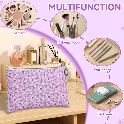 12pcs Women’s Makeup Bags Set - Purple Waterproof Travel Cosmetic Pouches
