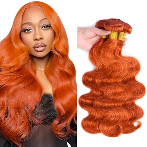 Ginger 350 Body Wave Human Hair Bundles - 3 Pack 16" Unprocessed
