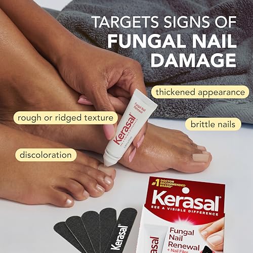Kerasal Fungal Nail Renewal & Files Pack - 0.33 Fl Oz, Discolored & Damaged Nails