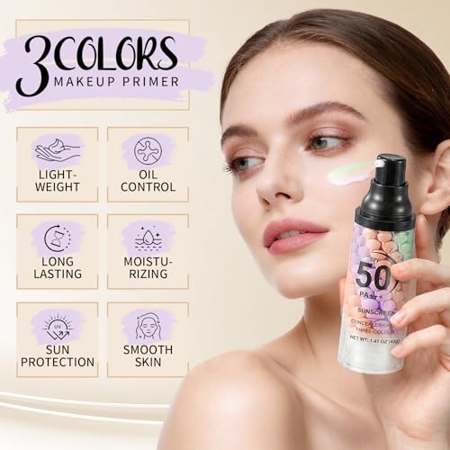 Color Correcting Primer SPF 50 PA+++ Sunscreen 3 Shades