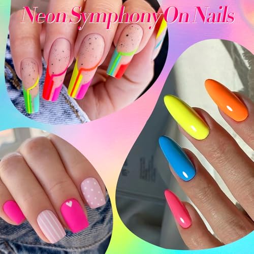 Born Pretty 15-Color Neon Nail Polish Set – Quick Dry DIY Manicure