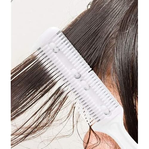 ALAZCO Combo Set, White Plastic Personal Double Edge Razor Comb Hair Beard Bikini Trimmer and Mini 3-Razor Black Plastic MANUAL TRIMMING Comes with 12 Extra Blades