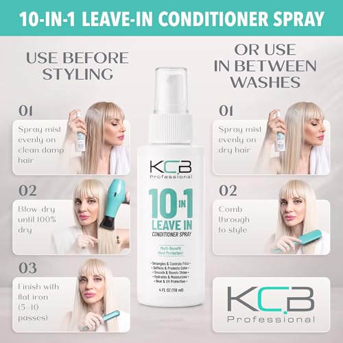KCB Professional 10 in 1 Leave-in Conditioner Spray - Heat Protectant for All Hair Types