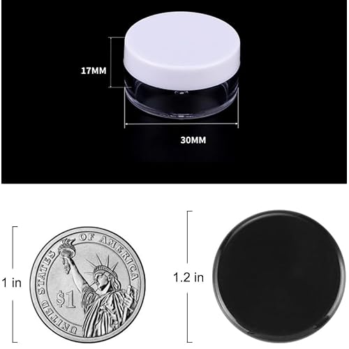 100pcs Clear Cosmetic Jars, 5g Transparent Plastic Rectangular Cream Containers with Lid, Ideal for Makeup, Lip Balm, Lotion, Craft Items