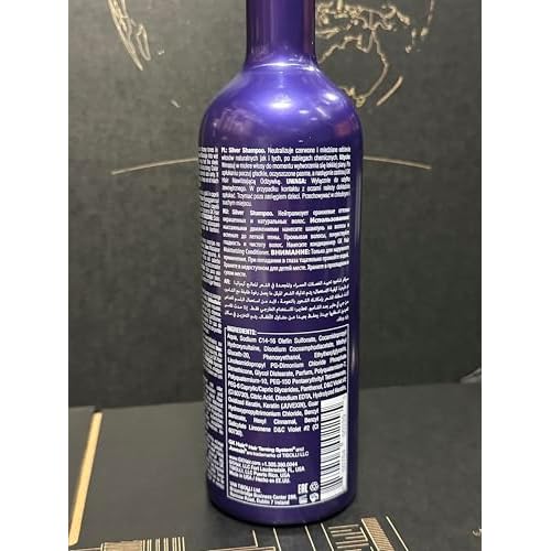 GK HAIR Global Keratin Silver Bombshell Purple Shampoo (24 Fl Oz/710ml) For Blonde, Platinum, Ash, Silver & Gray Hair Moisturizes Dry & Damaged Removes Yellow Brassy Tones