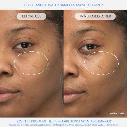 LANEIGE Water Bank Blue Hyaluronic Cream Moisturizer Refill: Hydrating Korean Face Cream with Squalane & Ceramide for Skin Barrier Support, Dermatologist-Tested