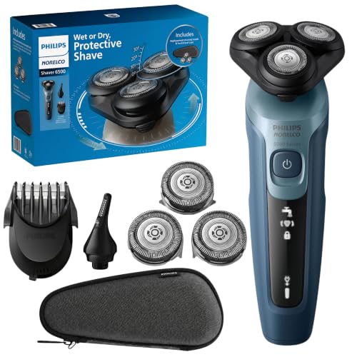 Philips AquaTouch Wet & Dry Electric Shaver for Men, Rotary Razor with Flex Head & Trimmer