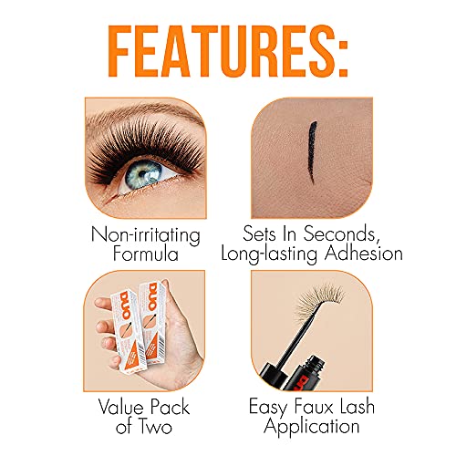 DUO Strip Lash Adhesive - Dark Tone, Waterproof Lash Glue for Eyelash Clusters, Long Lasting Wear, 0.18 oz