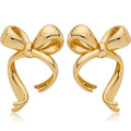 Doubnine BowKnot Gold Stud Earrings for Women