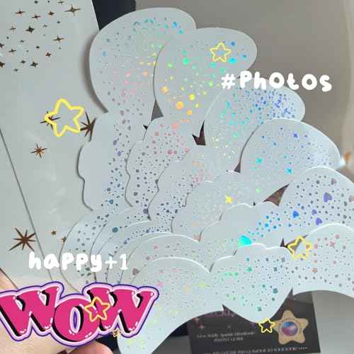 Freckles Face Tattoo, All-in-One Holographic & Gold Glitter, Waterproof and Sweatproof Sparkle Speckles Patches, Festival Cute Star Temporary Tattoo (Holographic&Gold)