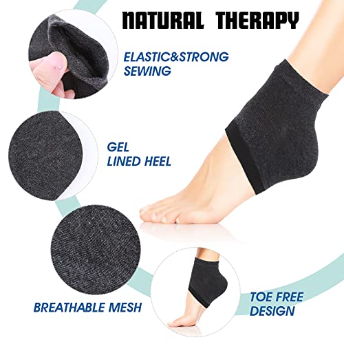 Sibba Gel Heel Socks - Moisturizing Open Toe (3 Pairs)