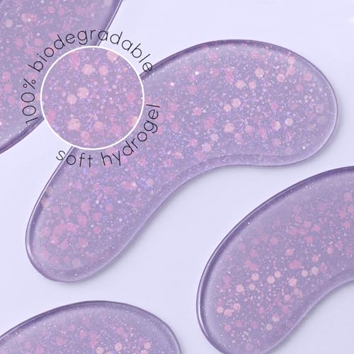 MAREE Violet Eye Gels - Marine Collagen Under Eye Patches for Puffy Eyes - Undereye Mask Patches for Women - Moisturizing Gel Eye Masks with Grape Water - Gel Pads