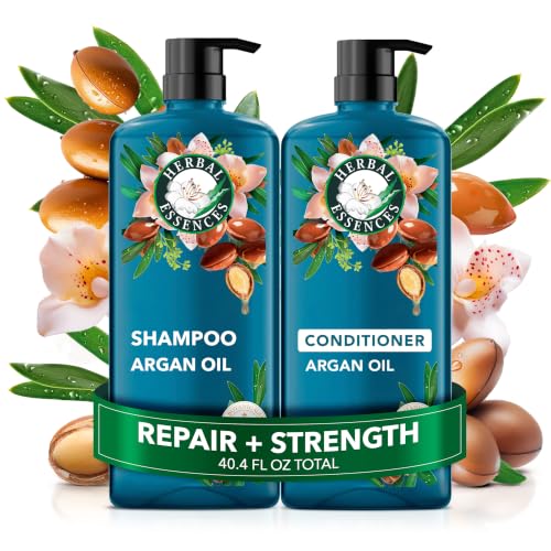 Herbal Essences Argan Oil Repair Shampoo & Conditioner Set 20.2 Fl Oz 2-Pack, Moisturizing & Smoothing, Paraben-Free, Color-Safe, pH-Balanced, Citrus Scent
