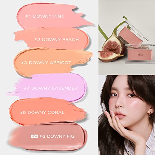 BBIA Ready To Wear Downy Cheek Cream Blush 2P Set (04 DOWNY LAVENDER + 05 DOWNY CORAL) / Blendable and Lightweight Cheek Makeup, Highly Pigmented with Long Wearing Formula
