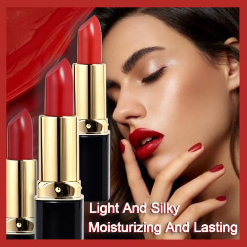 EVPCT 3Pcs Velvet Matte Lipstick Set - Long Lasting