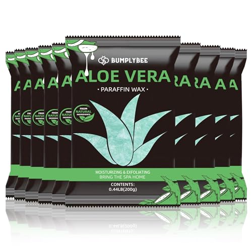 10 Pack Aloe Vera Paraffin Wax Refills for Hands & Feet Spa