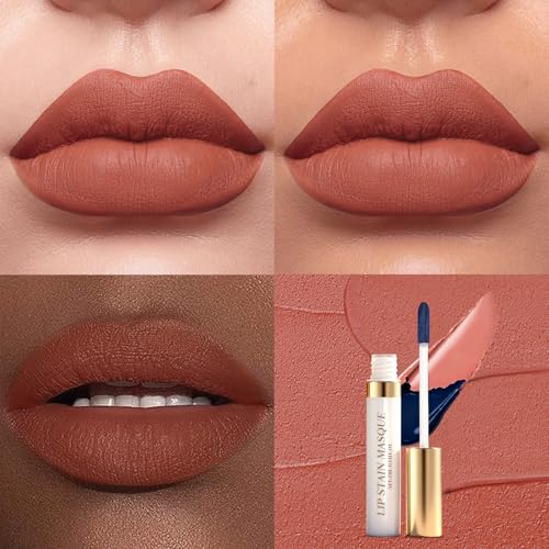 Peel Off Lip Stain - Waterproof Long Lasting Matte Nude Apricot