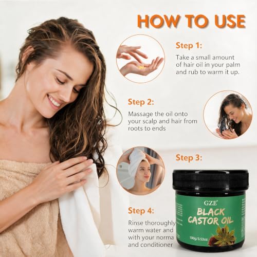 GZE Jamaican Black Castor Oil 100g Hair Growth & Scalp Nourishment