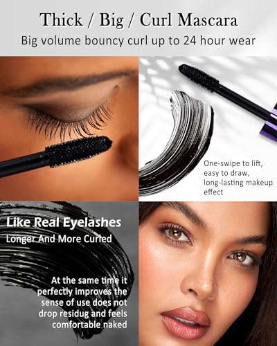 Burgundy Waterproof Mascara & Eyeliner Pen Set – 5D Silk Fiber
