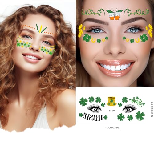 Shamrock Temporary Tattoos St. Patrick's Day - 20 Sheets