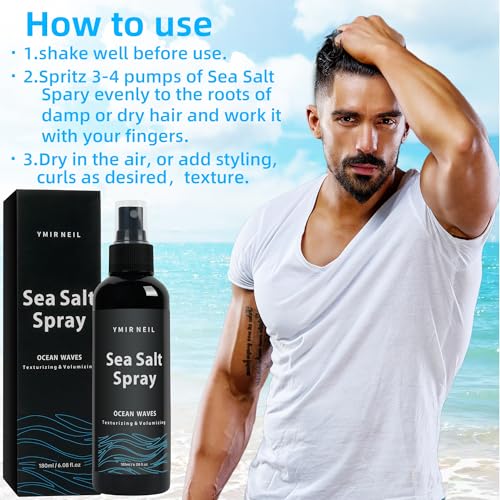 Sea Salt Spray for Men - Texturizing & Volumizing, 6 oz