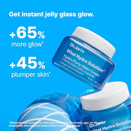 Dr.Jart+ Vital Hydra Solution Water Cream Glow Hydrating Korean Face Moisturizer with Hyaluronic Acid for Glass Skin| Korean Skin Care, 1.69 Fl Oz