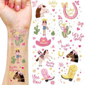 Cheerland 108Pcs Cowgirl Temporary Tattoos Party Favors