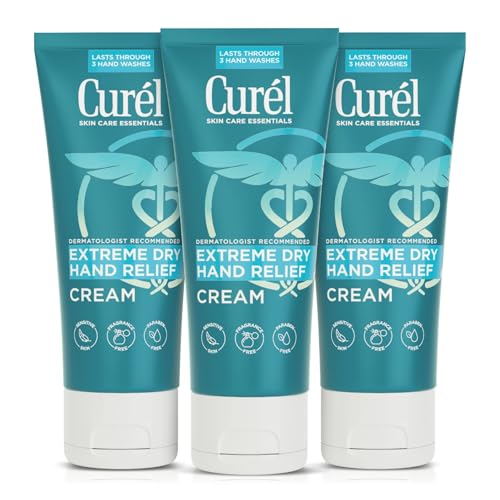 Curel Extreme Dry Hand Relief Cream - Fragrance-Free, 3 oz (Pack of 3)