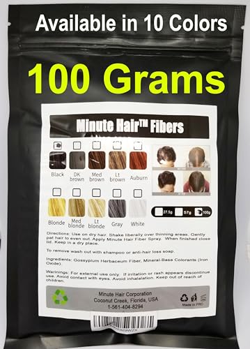Minute Hair Fibers Refill Bag Black 100g - Fuller Hair